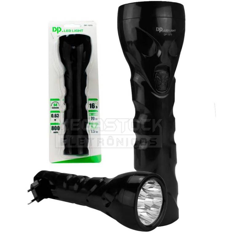 Lanterna Bateria Recarregável 9 Leds DP 1970