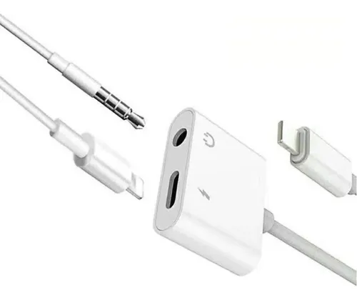 Adaptador Lightning P2 Fone E Carregador 2 Em 1